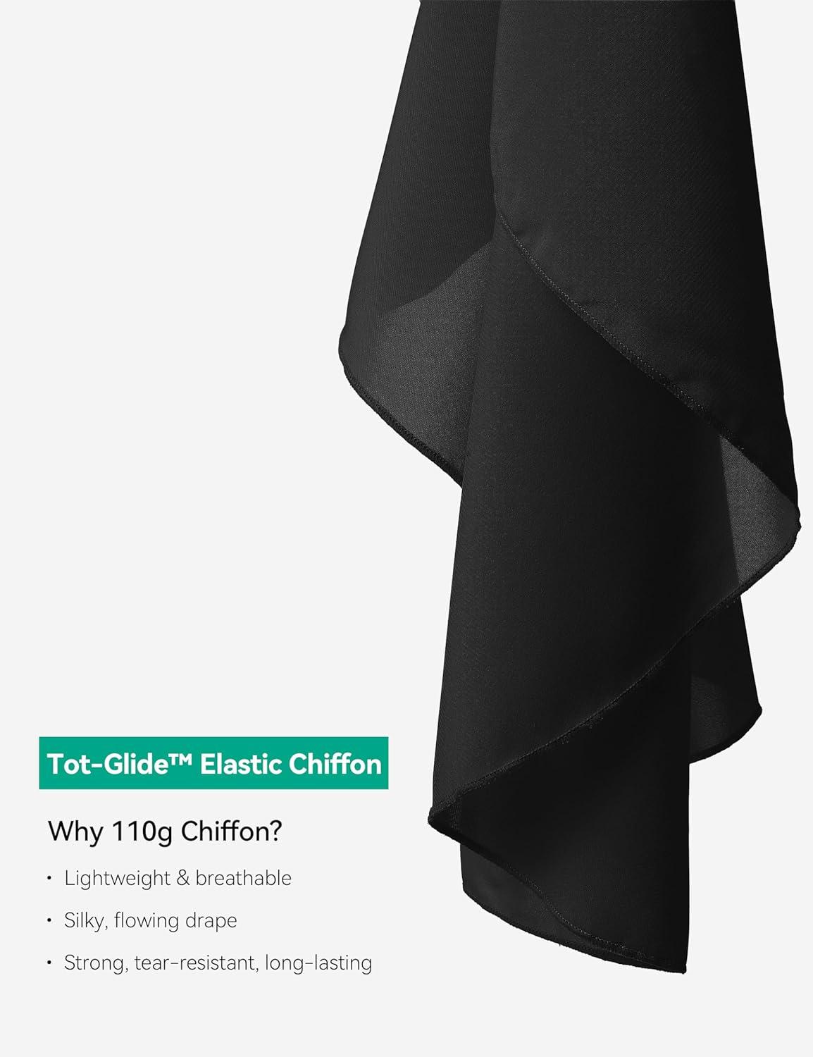 imageBallet Dance Wrap Skirt for Girls Toddler Kids Ballerina Chiffon SkirtBlack