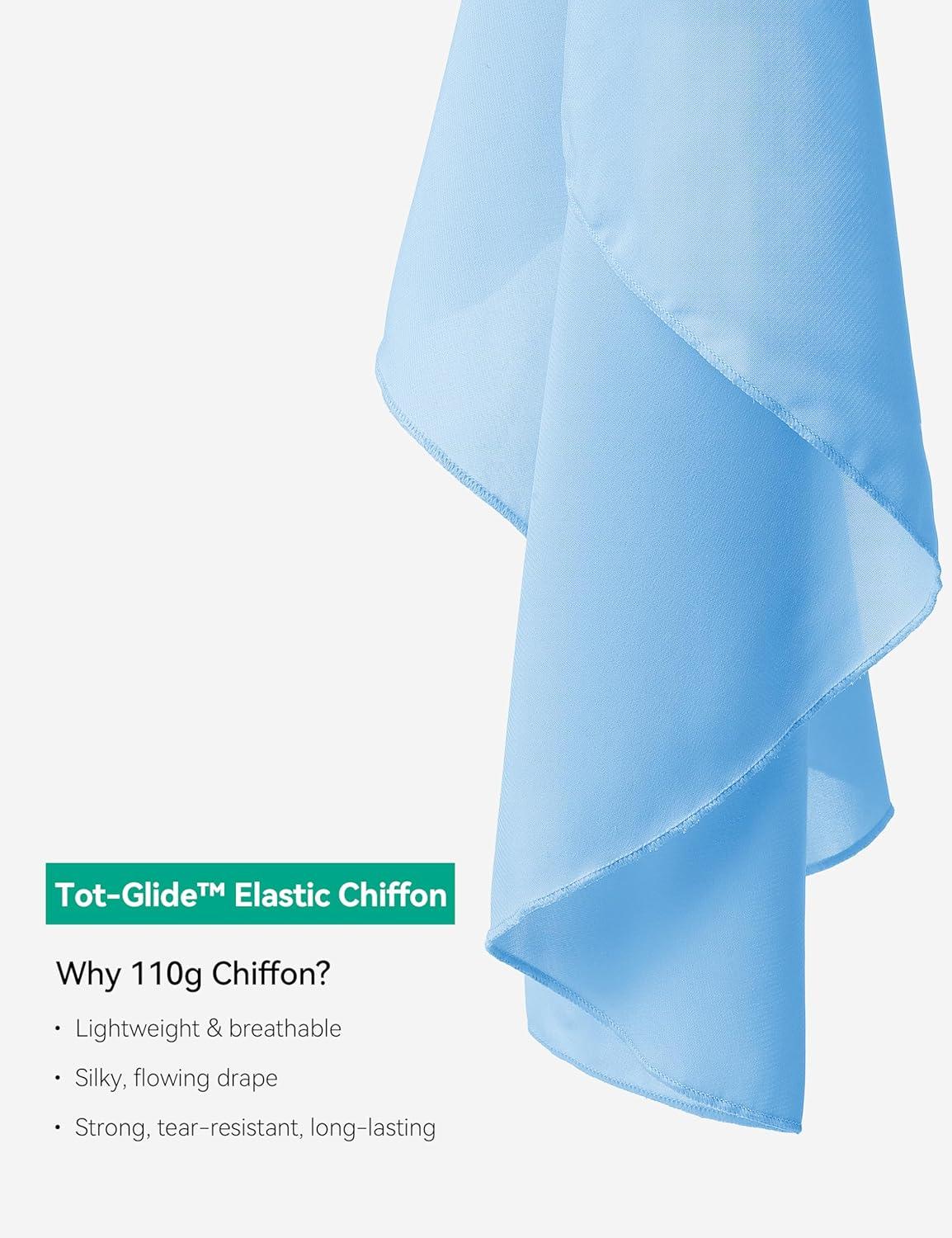 imageBallet Dance Wrap Skirt for Girls Toddler Kids Ballerina Chiffon SkirtBlue