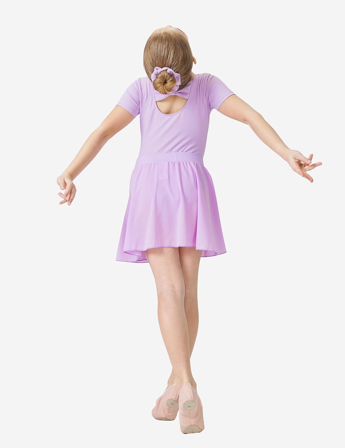 imageBallet Dance Wrap Skirt for Girls Toddler Kids Ballerina Chiffon SkirtPurple