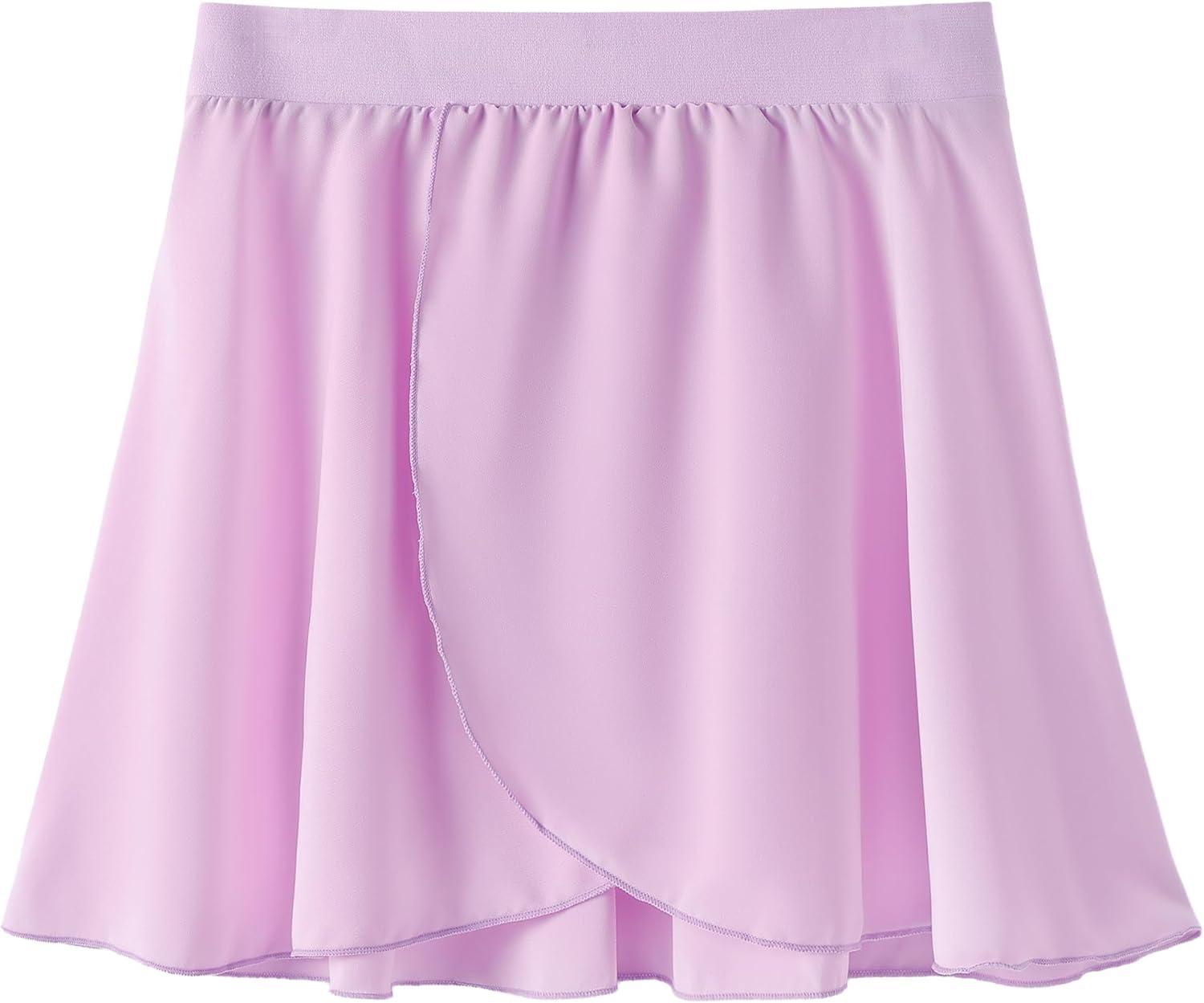 imageBallet Dance Wrap Skirt for Girls Toddler Kids Ballerina Chiffon SkirtPurple