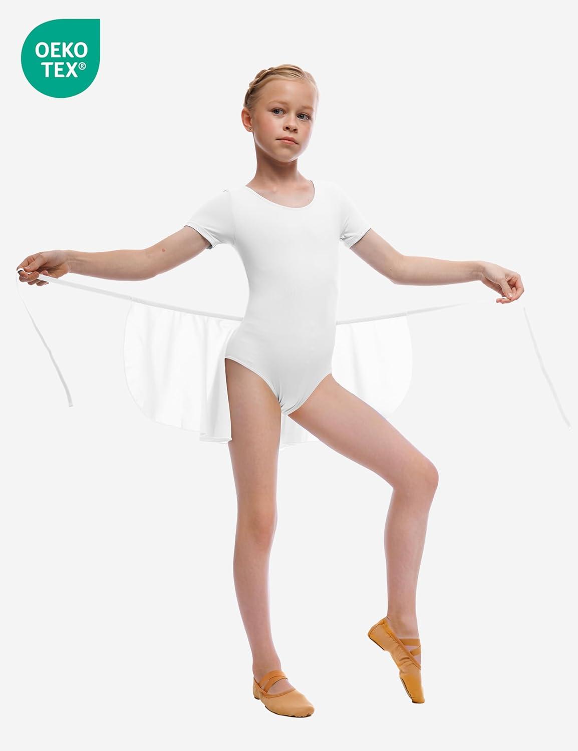 imageBallet Dance Wrap Skirt for Girls Toddler Kids Ballerina Chiffon SkirtWhite