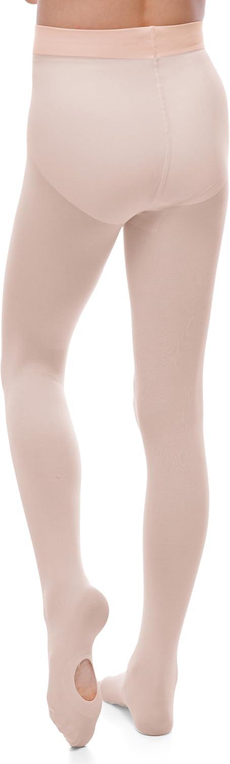 imageGirls Ballet Dance Convertible Tights Toddler Kids Ballerina Ultra Soft Stretchy Transition StockingsBallet Pink