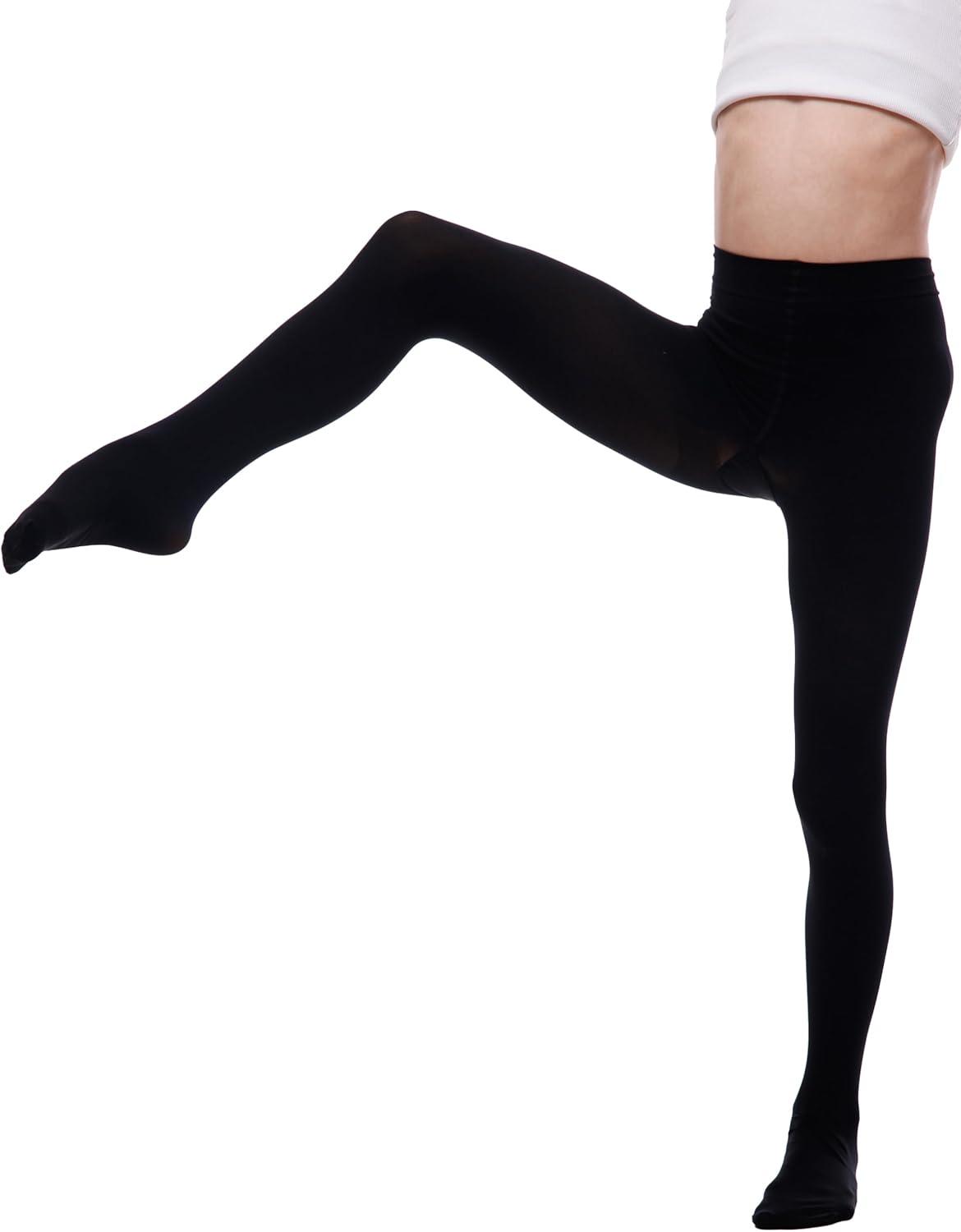 imageGirls Ballet Dance Footed Tights Toddler Kids Ballerina Ultra Soft Stretchy StockingsBlack