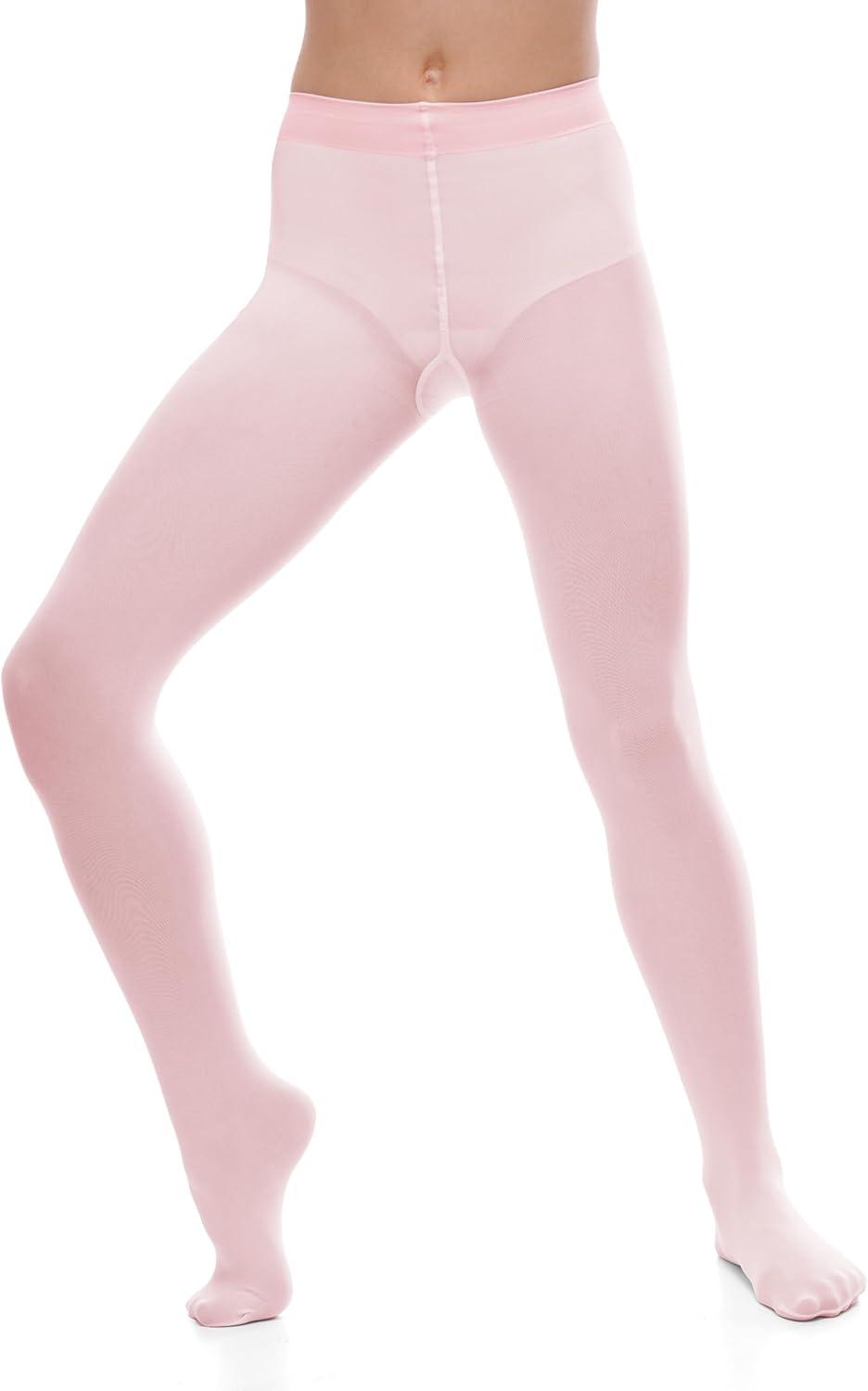 imageGirls Ballet Dance Footed Tights Toddler Kids Ballerina Ultra Soft Stretchy StockingsPink