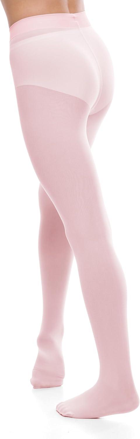 imageGirls Ballet Dance Footed Tights Toddler Kids Ballerina Ultra Soft Stretchy StockingsPink