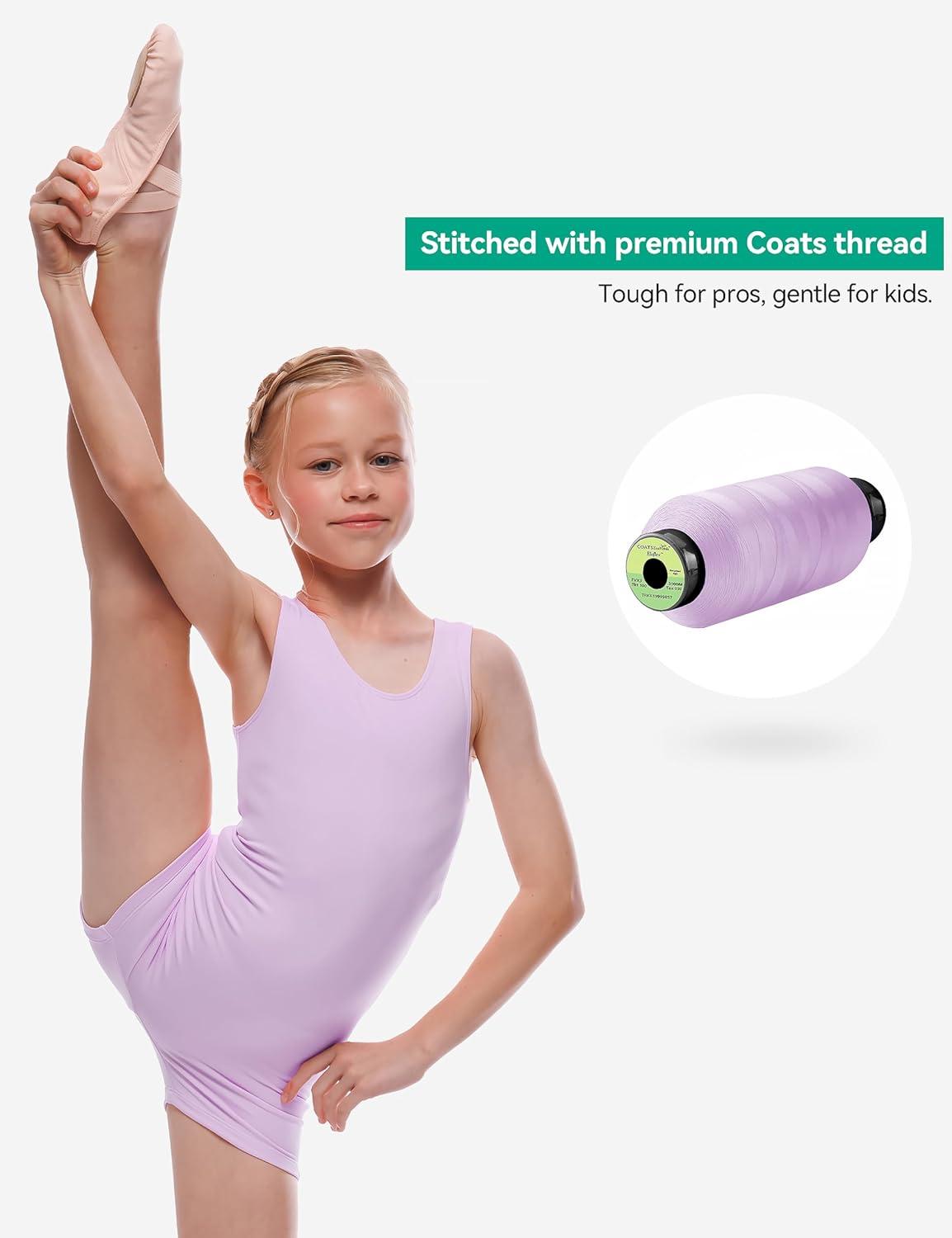 imageGirls Gymnastics Dance Sleeveless Leotard with Shorts Toddler Kids Tank Tumbling Biketard Unitard OutfitPurple