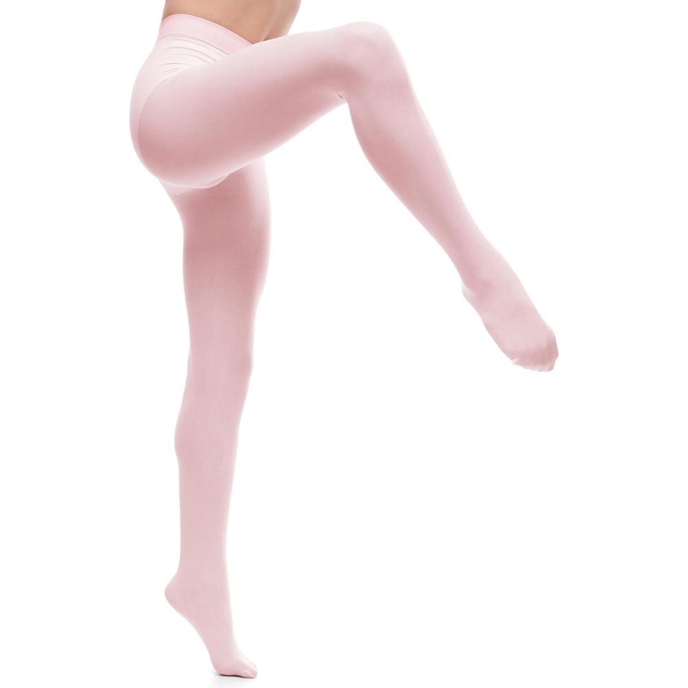 imageGirls Ballet Dance Footed Tights Toddler Kids Ballerina Ultra Soft Stretchy StockingsPink