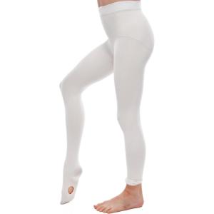 Girls Ballet Dance Convertible Tights, Toddler Kids Ballerina Ultra Soft Stretchy Transition Stockings(White)
